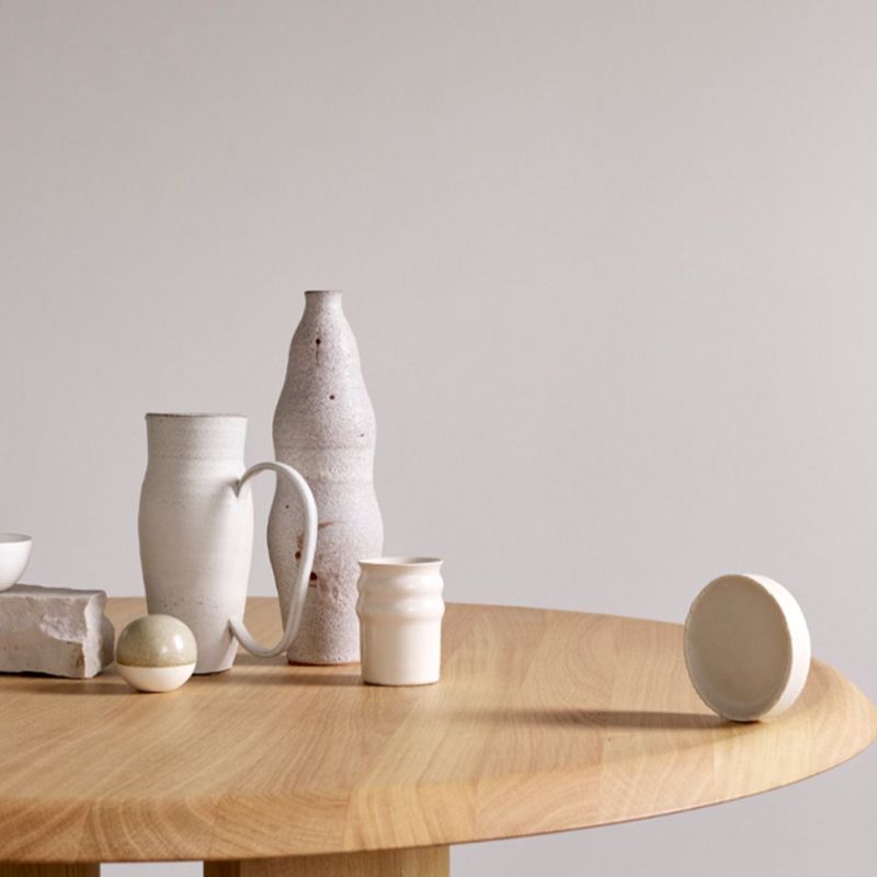 Solid Wood Dining Table Modern Round Dining Room Table for Home