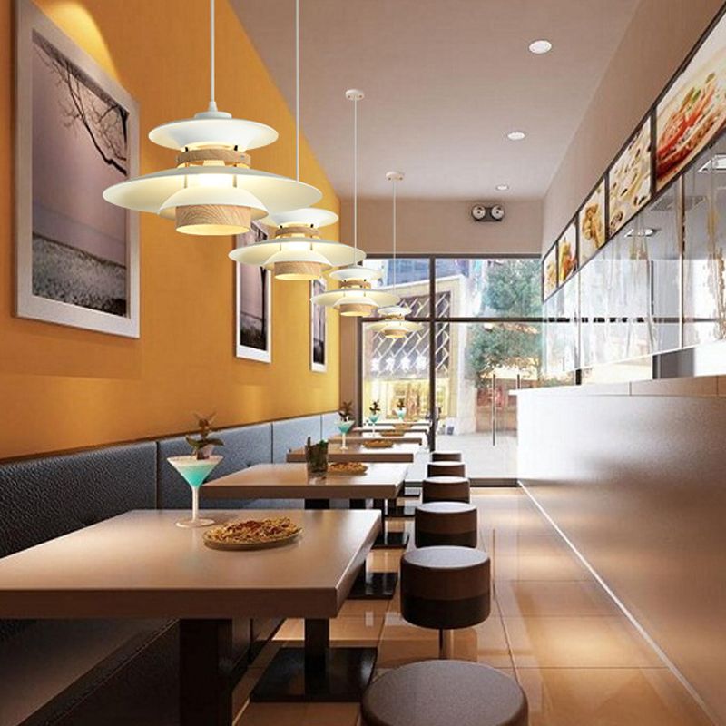 Éclairage suspendu de forme unique Métal de style moderne 1 pendentif léger avec bois