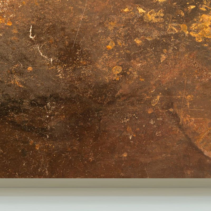 Large Rusty Metal Mural Wallpaper Cyberpunk Nostalgic Abstract Wall Decor in Dark Color