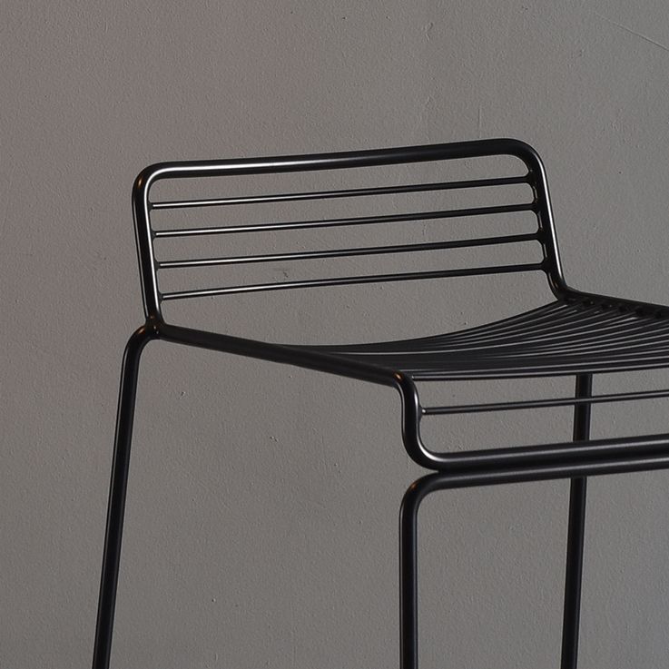 Industrial Armless Low Back Stool Steel Bar Height Stool for Bristol