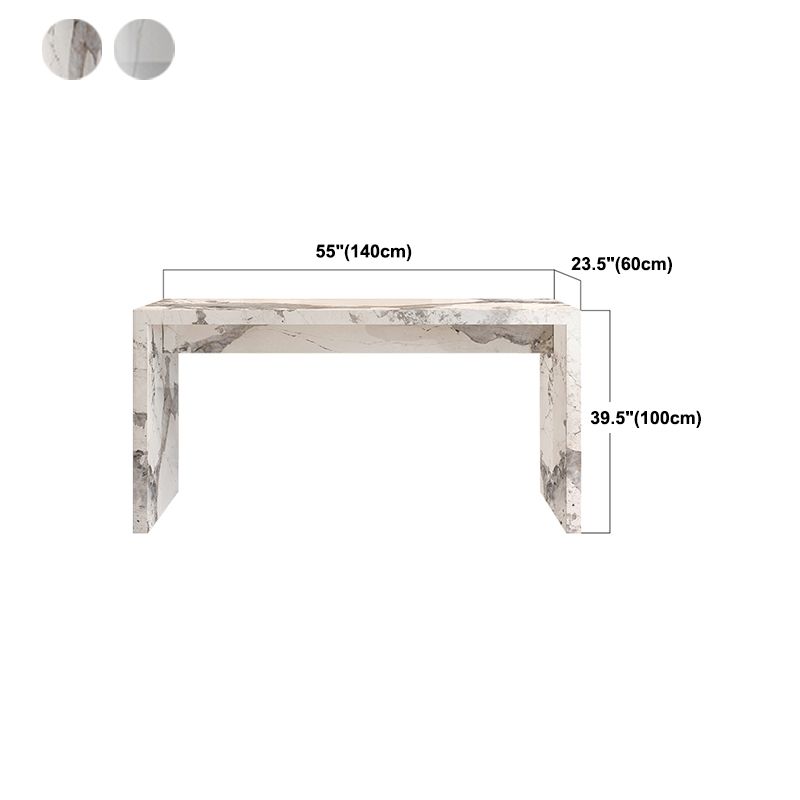 Marble Bistro Bar Height Cocktail Table with Two Legs Bistro Table