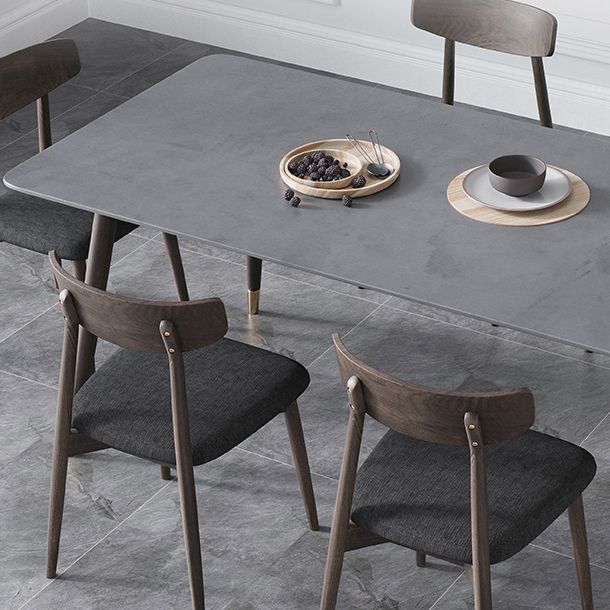Table à manger de cuisine en pierre fritrée moderne