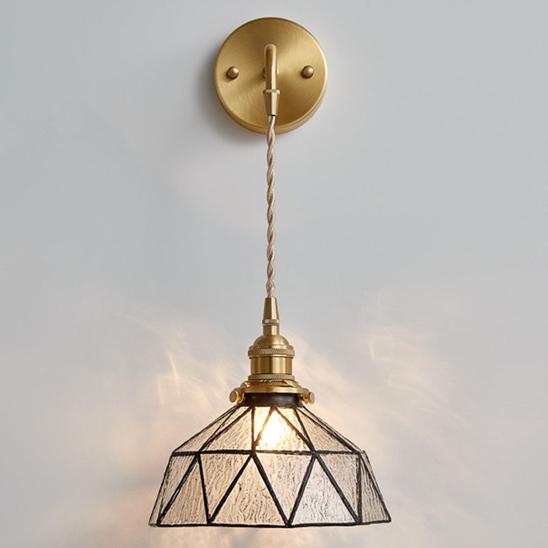 1 appliques murales géométriques légères Lampes murales en verre de style industriel