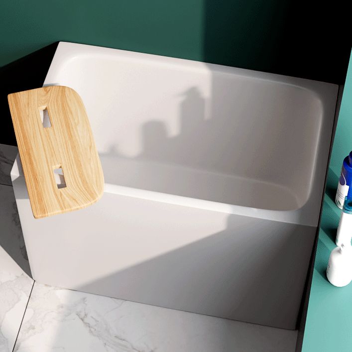 Modern Rectangle Acrylic Bathtub Freestanding Bathtub with Drain Bath Tub(without Plank)
