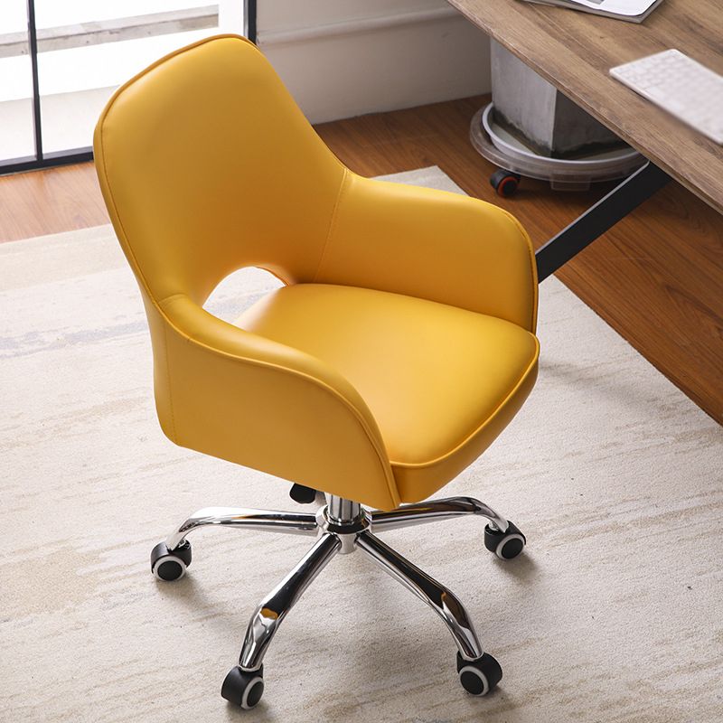 Minimalist Style Upholstered Arm Dining Chairs Open Back Dining Side Chair for Home