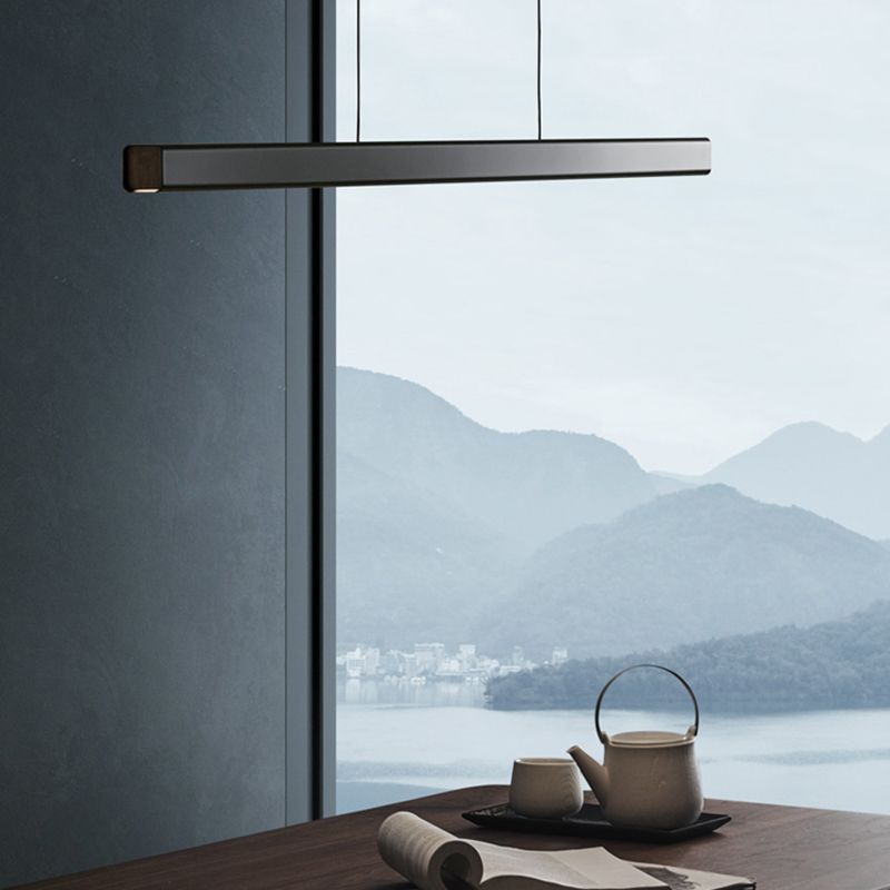 Lámpara de suspensión LED de restaurante LED de 1 luces lineales de 1 luces lineales Lámparas de iluminación de metal isla de metal