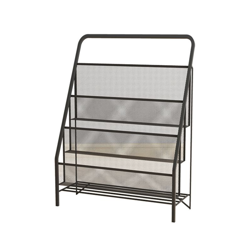 Metal Iron Contemporary Ladder Bookshelf Closed Back Vertical Bookshelf
