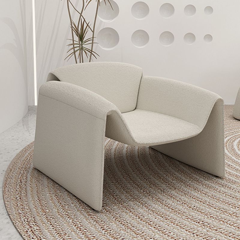 Modern fabric Curved Sofa Armless Sofa with 2 Pillows for Living Room