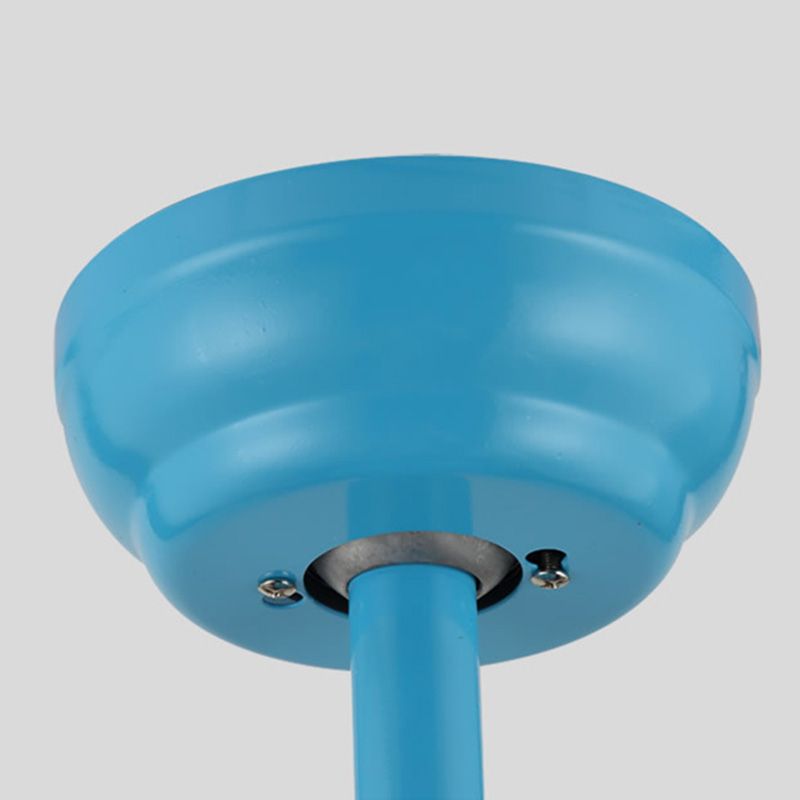 Luce a ventole a ciondolo a LED Mediterranea Luce semi -filo a forma di timone con tonalità metallica