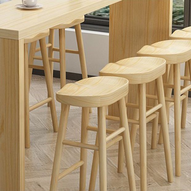 1/5/9 Pieces Modern Bar Table Set Rectangle Pine Wood Bistro Set