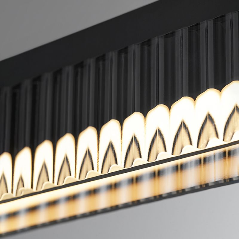 Black Ceiling Pendant Light Modern LED Island Fixture for Kitchen