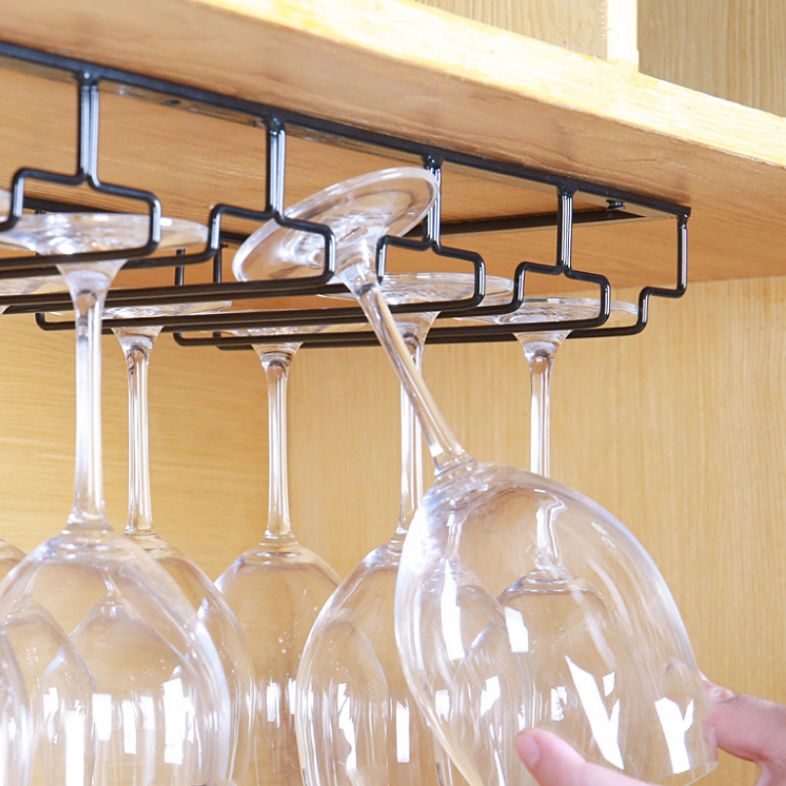 Modern Hanging Wine Glass Rack Metal Glass & Stemware Holder