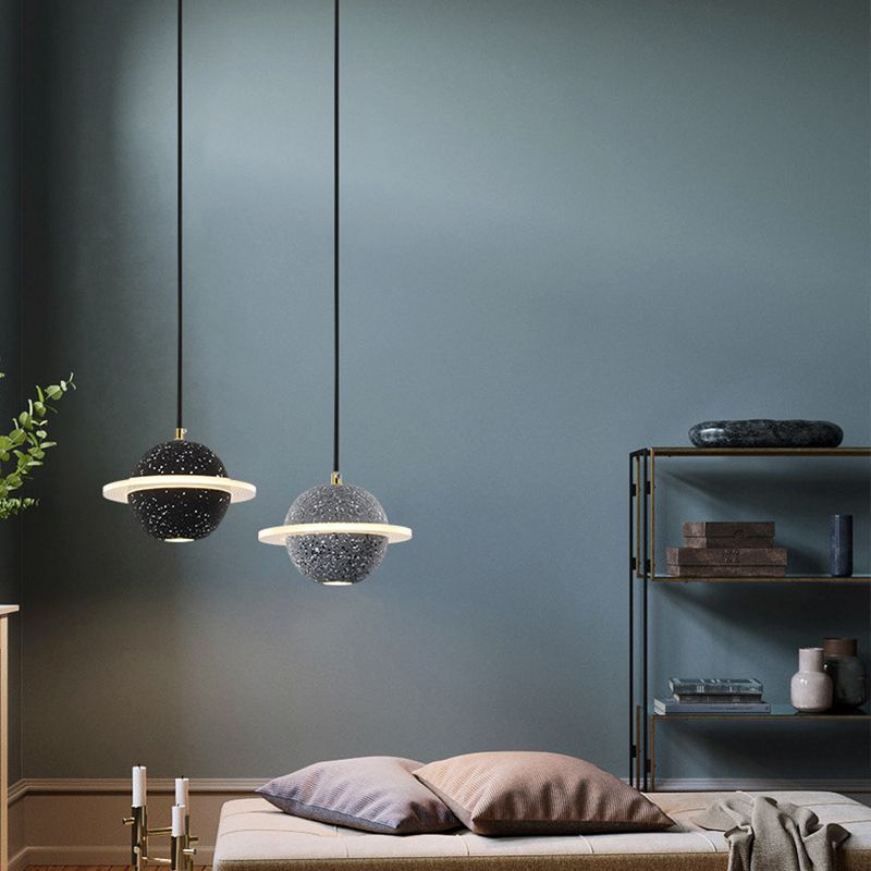 Globe zeitgenössischer Stil Hanging Lampe Acryl -Einweihlampe Lampe