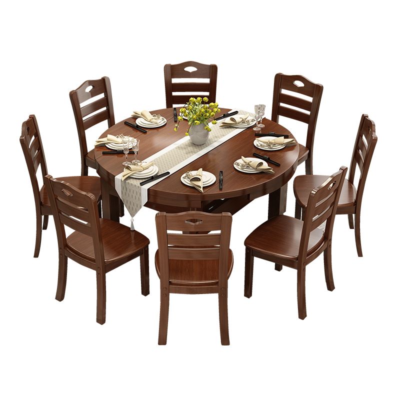 Stile moderno Round 54.33 "Tavolo da pranzo Tavolo da pranzo a goccia in legno in legno per uso domestico