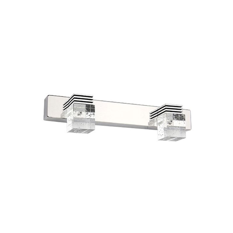 Vanité en acier inoxydable luminaire de style moderne Bubble Crystal Shade Bathroom Wall Éclairage