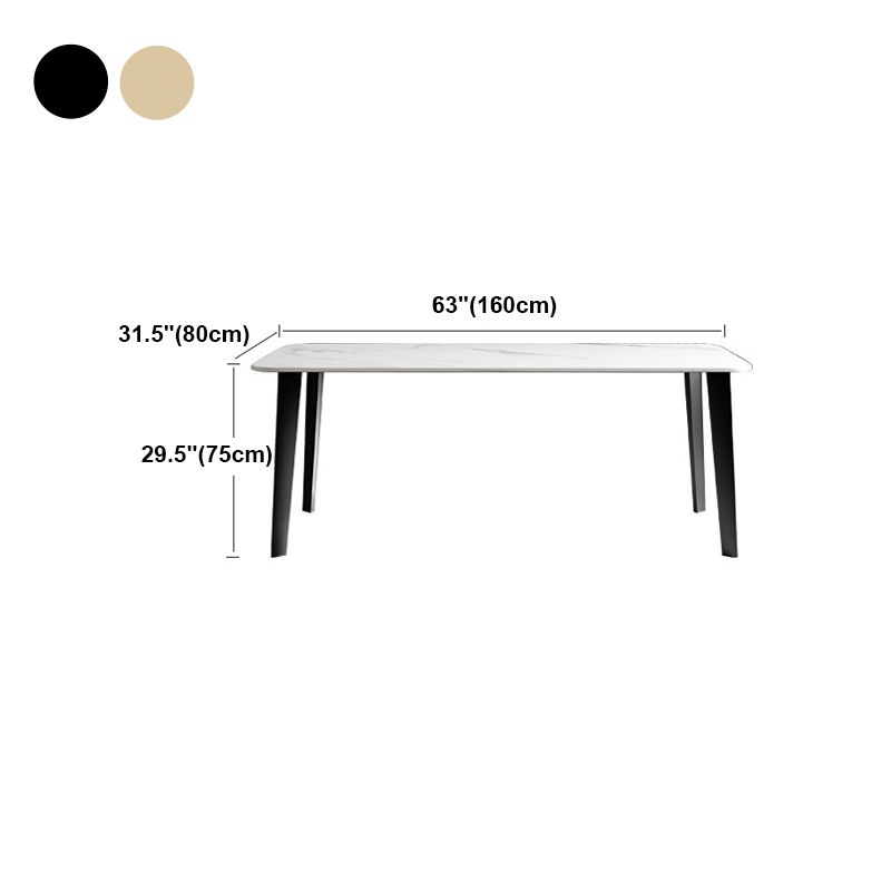 Rectangle Dining Site Table Traditional Luxury Stone Dining Room Collection with 4-foot
