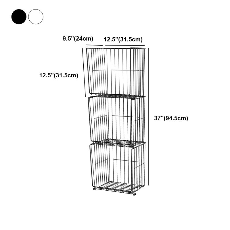 Modern Style Geometric Bookcase Metal Closed Back Book Shelf