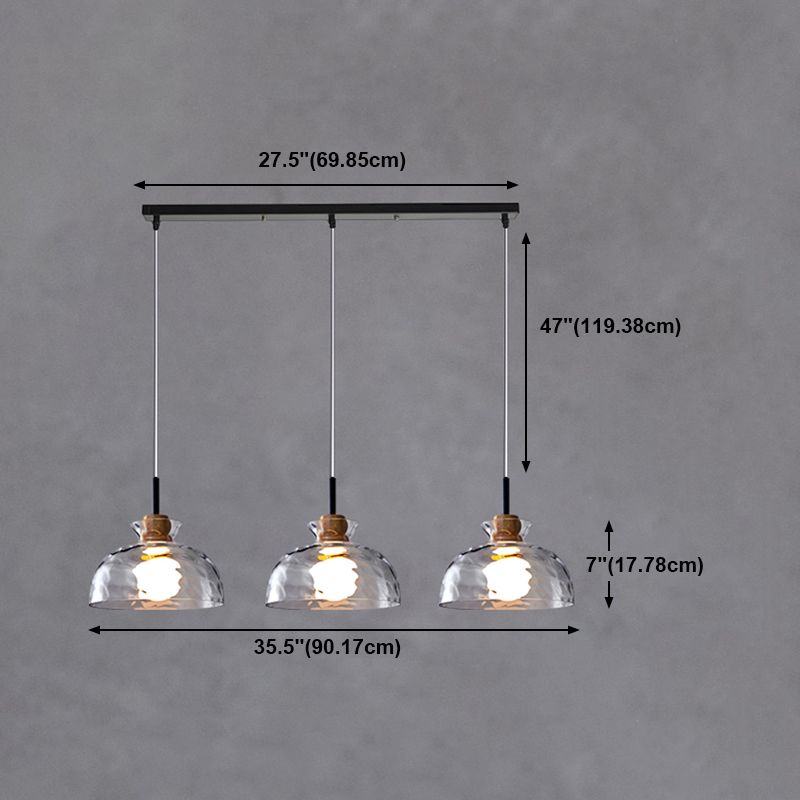 Geometric Shape Glass Hanging Light Modern Multi Lights Hanging Light Mounted Fixture