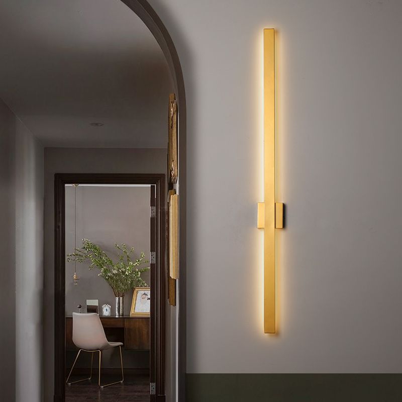 Linear Shade Metal Wall Light Modern 1 Light Wall Mounted Lighting