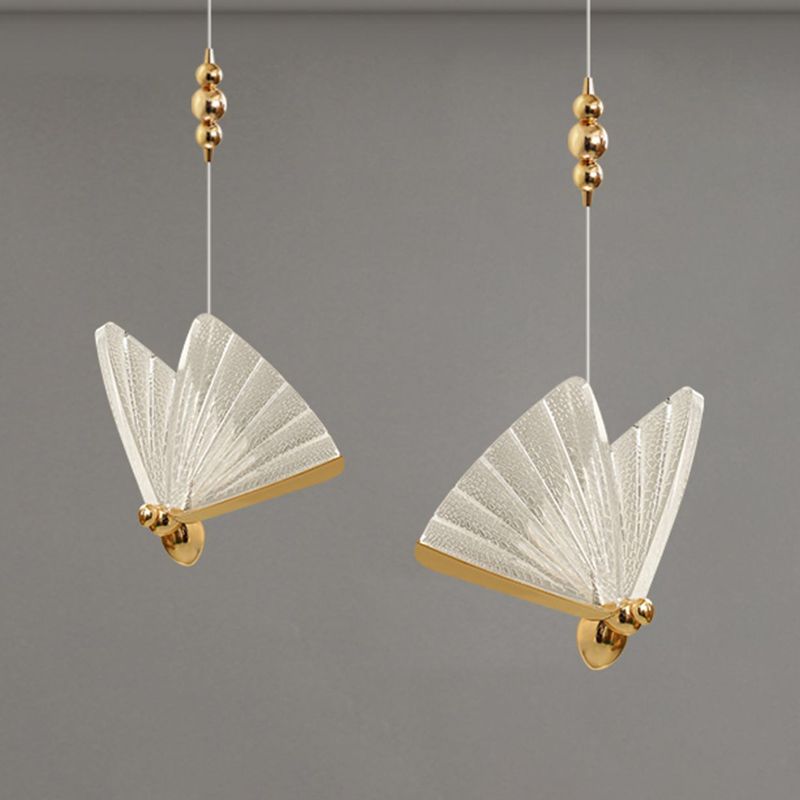 Metal Butterfly Ceiling Pendant Light Modern Style LED Pendant Light Kit for Bedroom
