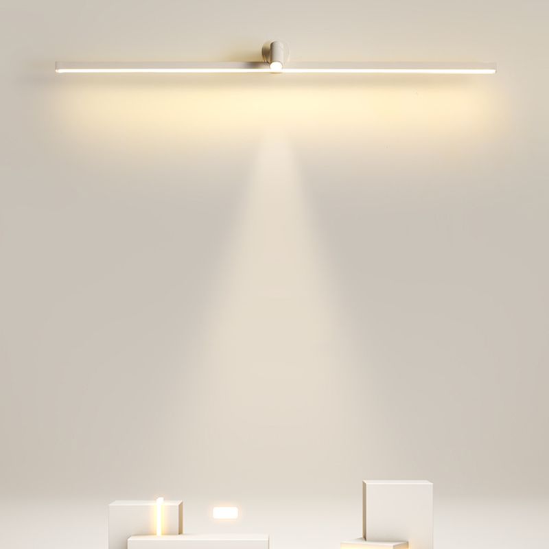 Metal Linear Vanity Lighting Simplicity LED Wall Sconce with Spotlight for Bathroom