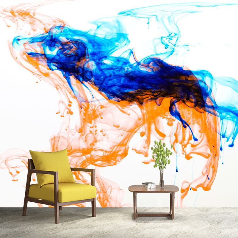 Modern Ink Art Wallpaper Mildew Resistant Sleeping Room Wall Mural