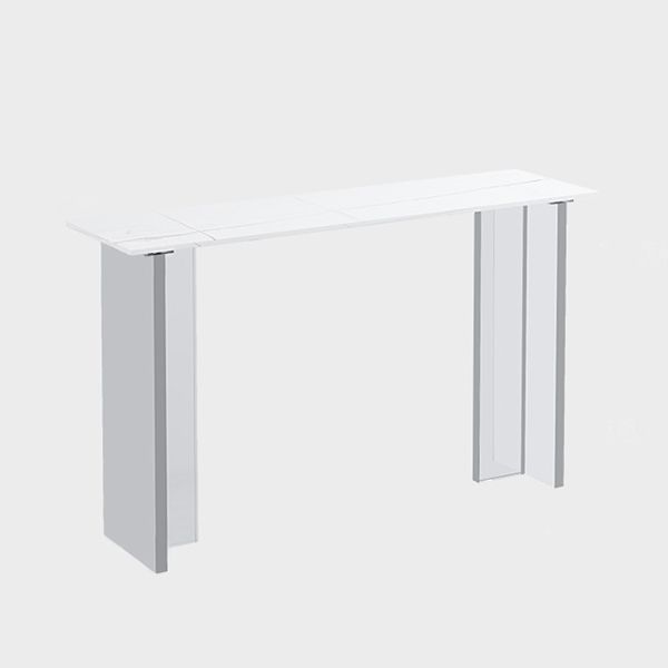 Contemporary Sintered Stone Acrylic Base Bar Table for Kitchen Dining Room
