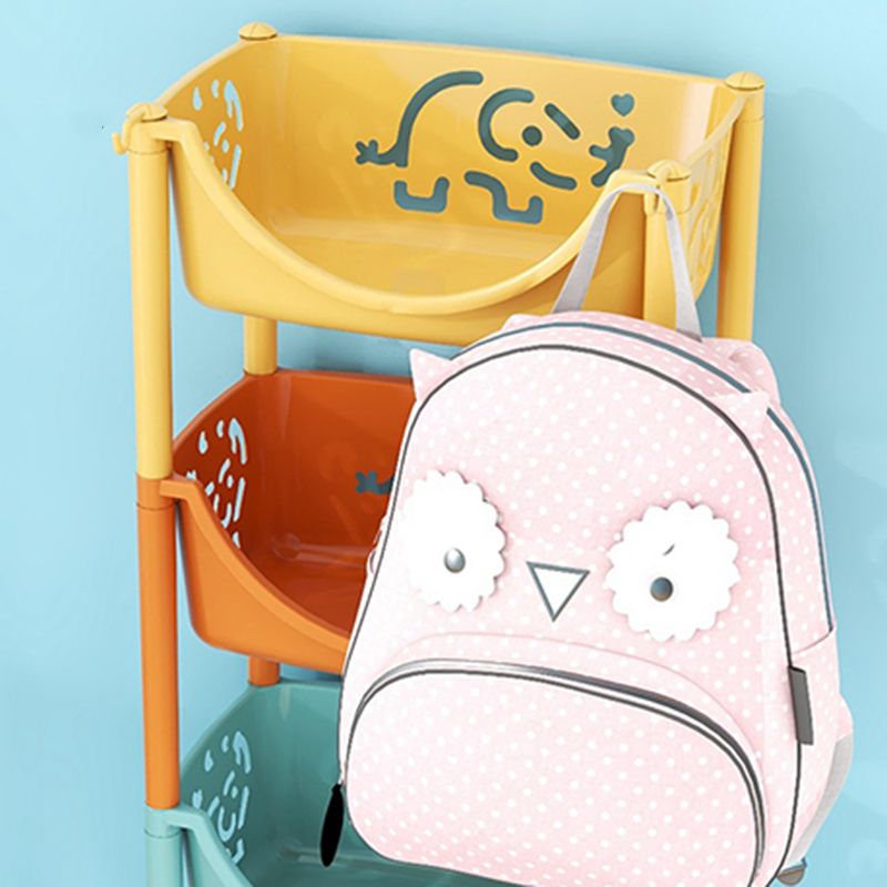 Scandinavian Style Bookcase with Casters Shelf Bookcase for Home and Office