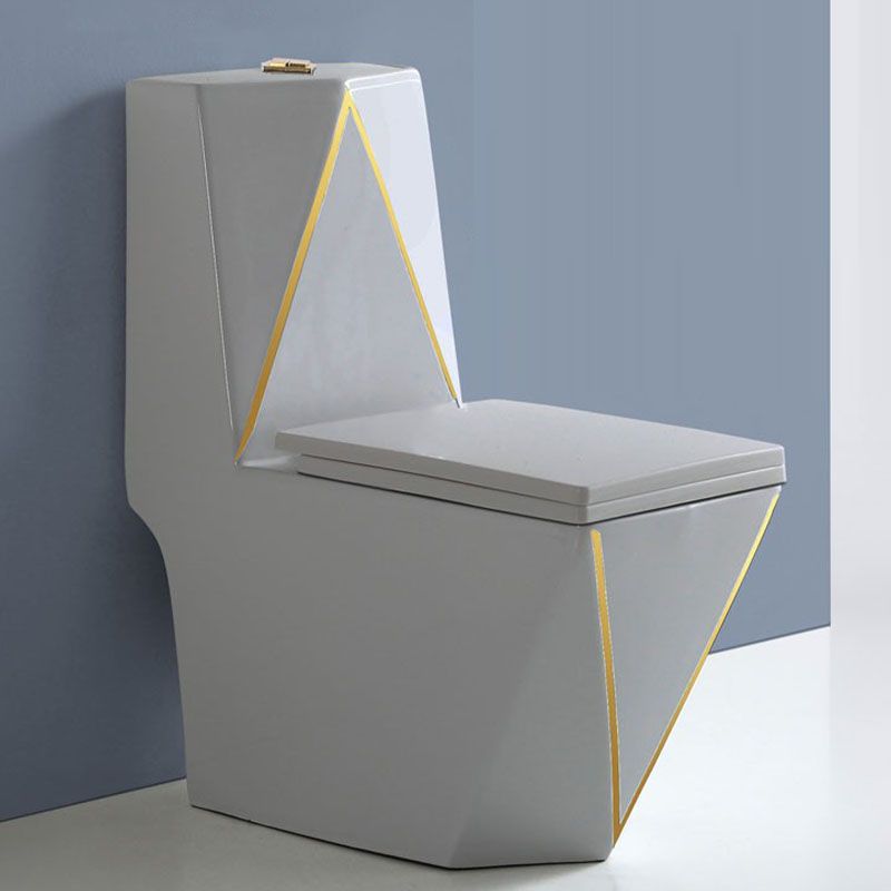 Traditional Flush Toilet Siphon Jet One-Piece Toilet with Slow Close Seat