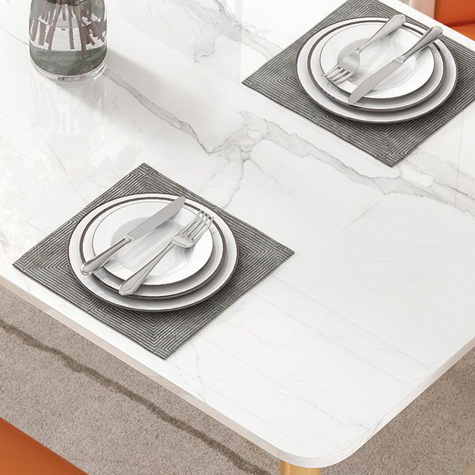 Metall traditionelle Luxus -Rechtecktisch gesinterten Steintisch mit 4 Beinen