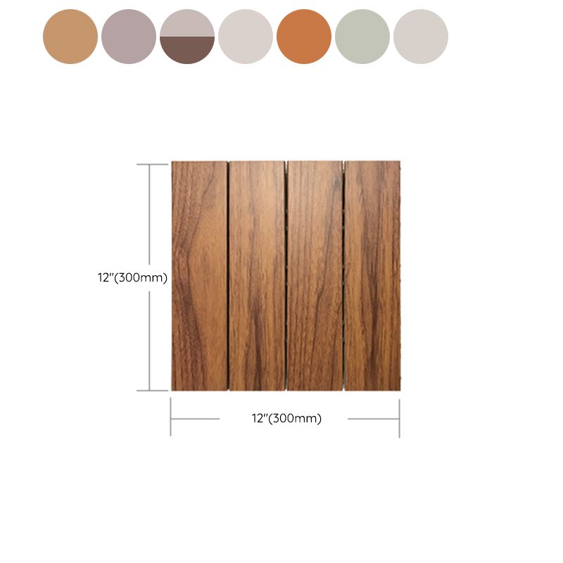 Engineered Flooring Planks Water Resistant Click-Locking for Patio Garden