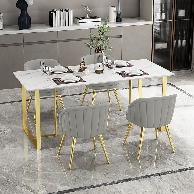 Traditional Luxury Rectangle Table Stone Double Pedestal Dining Site Table
