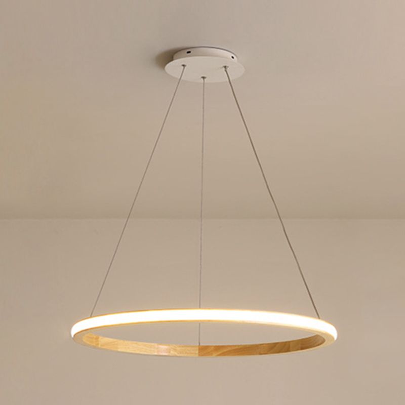 Contemporary Linear Chandelier Lights Wood Chandelier Pendant Light in Brown