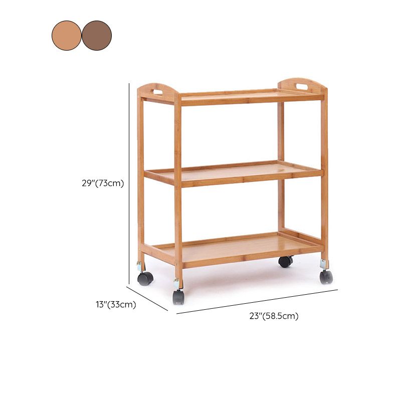 Rolling Home Dining Kitchen Trolley Modern Wooden Kitchen Cart
