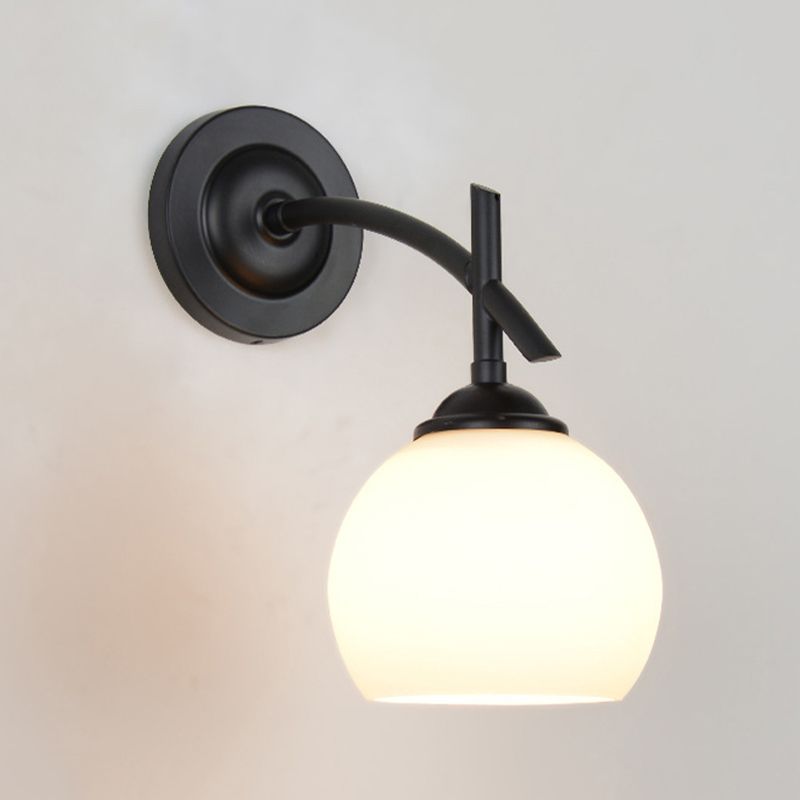 Industrial Style Wall Sconce Grass 1 Light Sconces in Black for Living Room