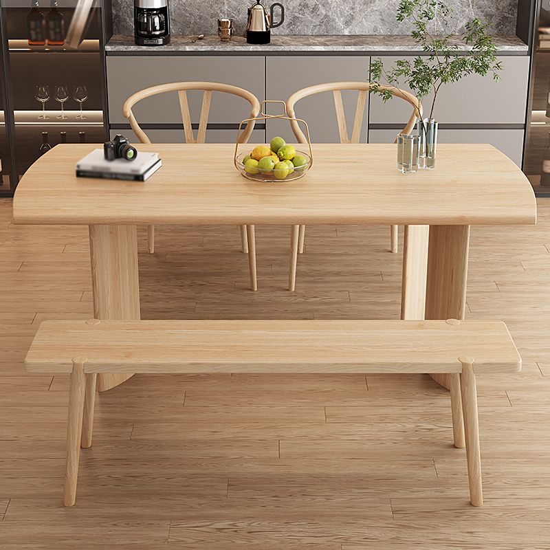 Modern 1/2/4/5 Pieces Dining Set Pine Wood Dining Table with Wooden Chairs