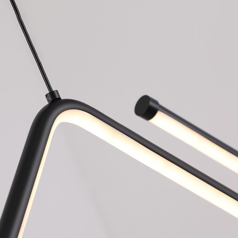 Metal Linear Hanging Lamp Kit Simplicity Hanging Island Lights for Dining Room