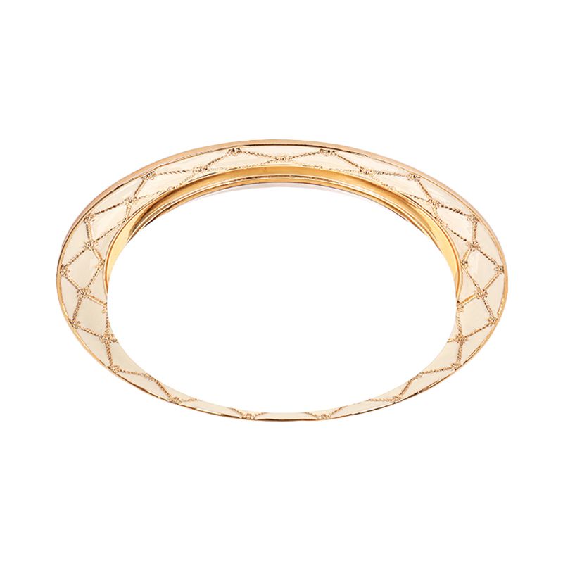 LED-Harz Flush Leuchte Traditionelle Schwarz/Rot/Aprikosenschale Wohnzimmer Flush Mount Beleuchtung