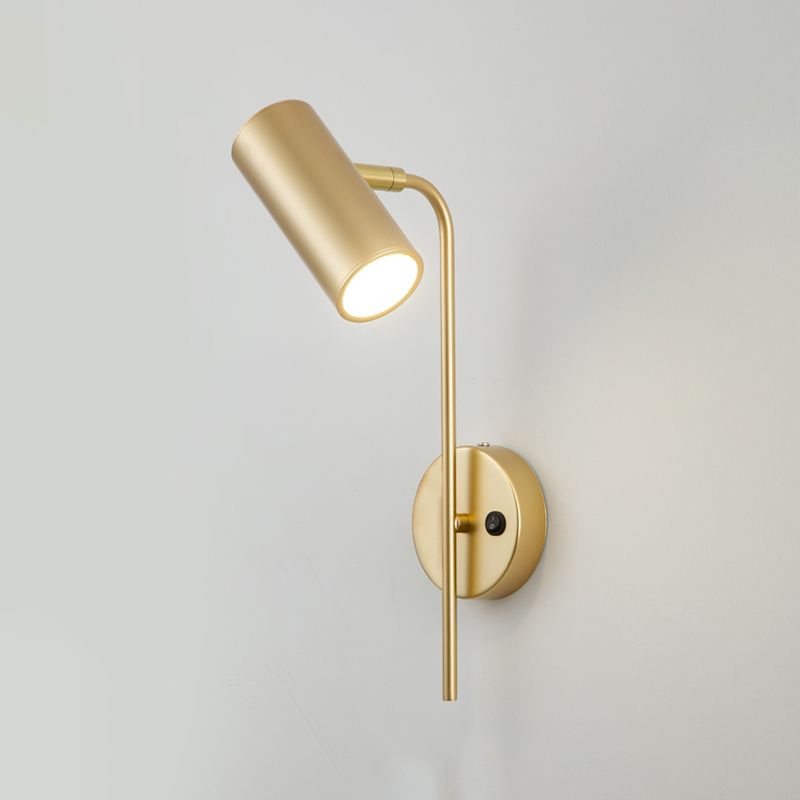 Nordic Style Metal Wall Light Cylinder 13.5" High Reading Wall Sconce for Bedroom