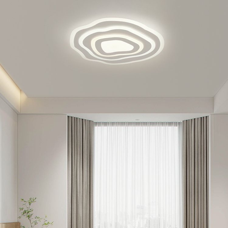 Modern Unique Shape Flush Mount Ceiling Fixture 4 Light Flush Ceiling Light
