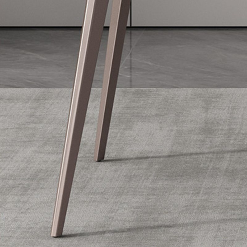 Rectangle Dining Table Modern 4 Legs Fixed Table of Sintered Stone