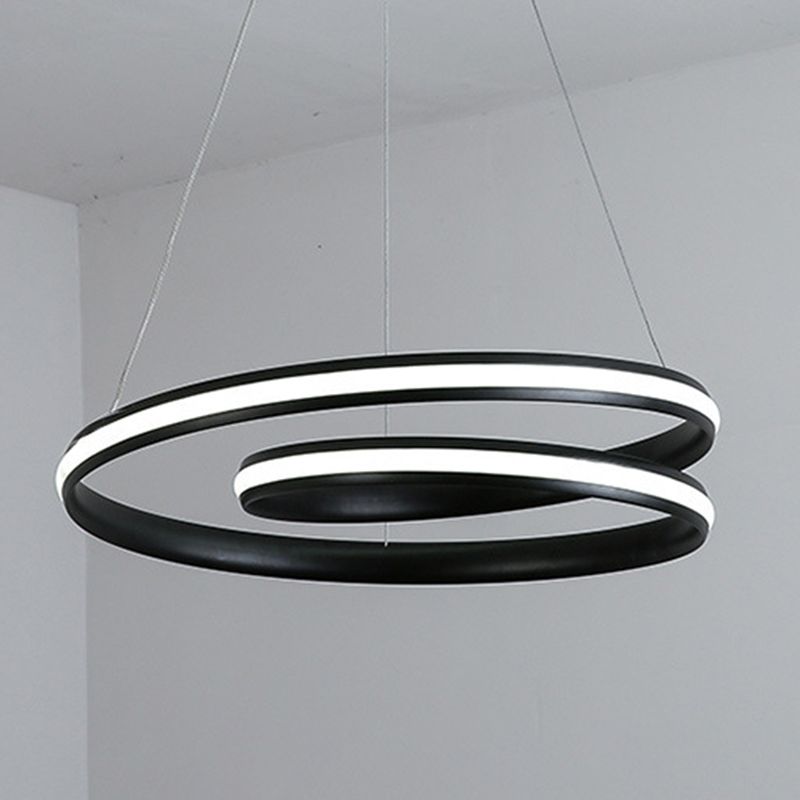 Simplicidad Spiral Posting Lighture Comedor acrílico Candelera LED lineal