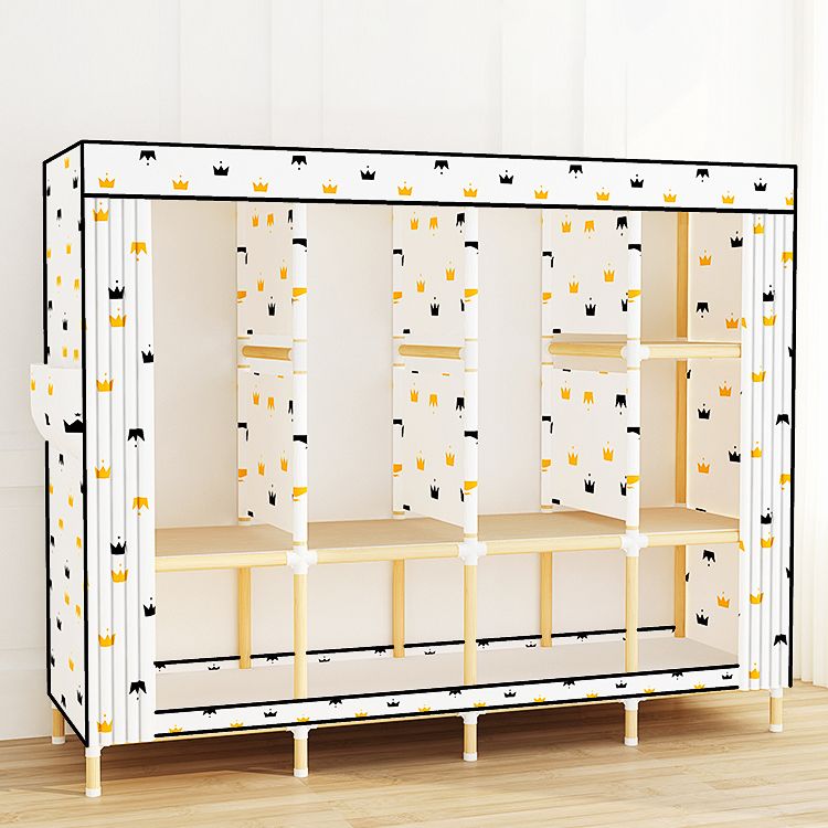 Modern Style Wardrobe Solid Wood 1-Door Wardrobe Closet for Bedroom