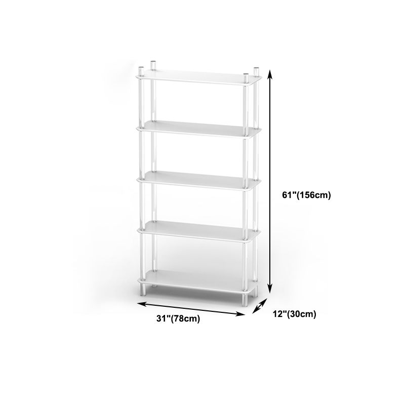Acrylic Frame Bookshelf Open Storage Scandinavian Etagere Bookcase