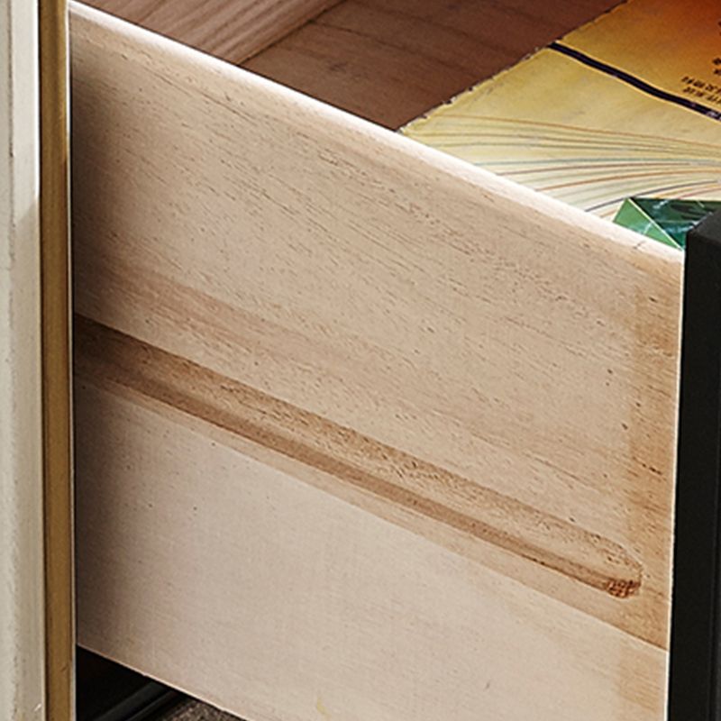 American Traditional Wooden Storage Chest Home Vertical Chest with Drawers