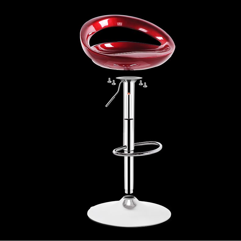 Taburete giratorio moderno sin brazos, taburete de bar para el hogar de hierro con reposapiés