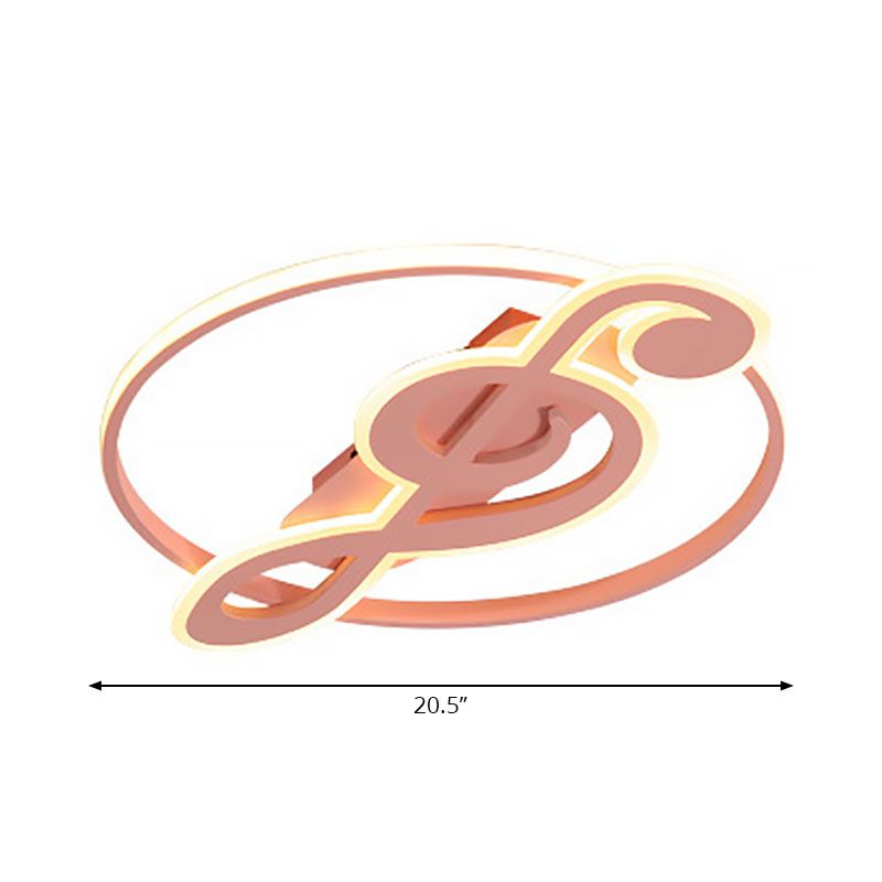 Snoepkleurige muzieknoot plafondmontage licht Macaron Loft acryl LED-inbouwlamp voor kinderslaapkamer