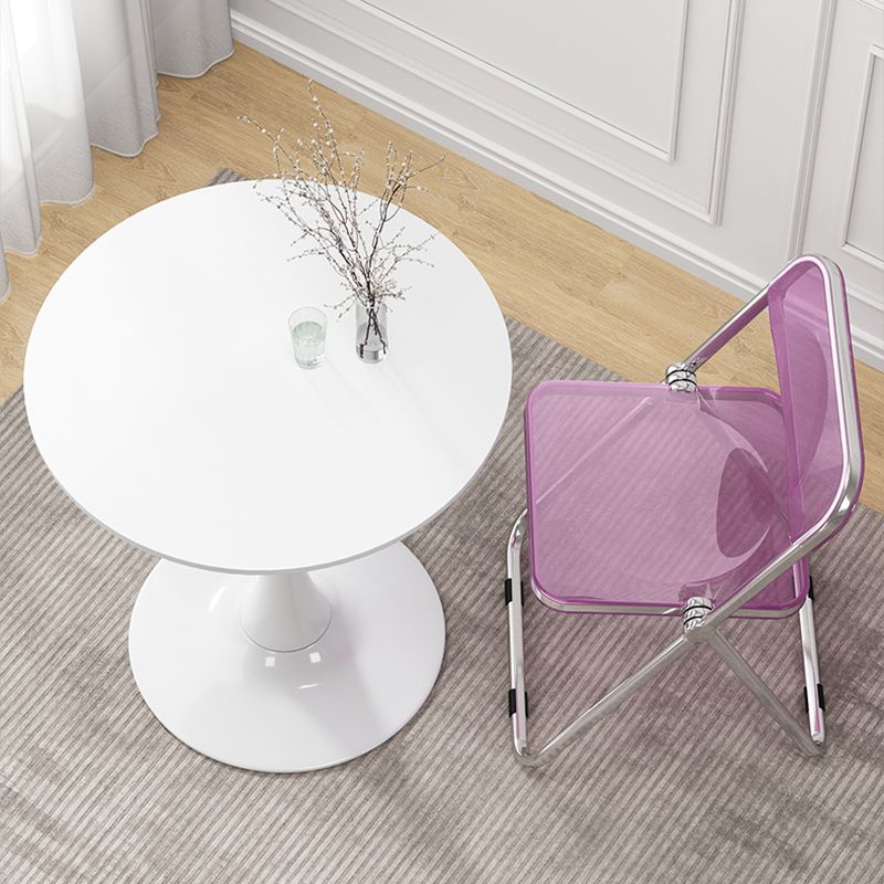 Pedestal Coffee Table Wood Round Coffee Table for Living Room