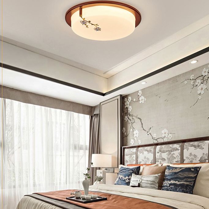 Weiße geometrische Deckenleuchte, minimalistische Acryl-LED-Einbauleuchte mit Keramikrosette