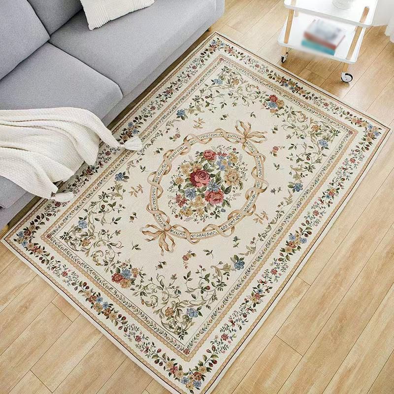 European Ethnic Style Rug Living Room Carpet Polyester Washable Area Rug